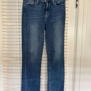 PAIGE Women's Straight Leg Jeans in Deep Blue